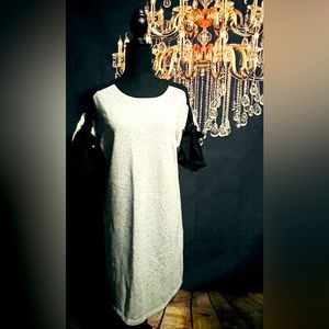 Light grey and black accent dress